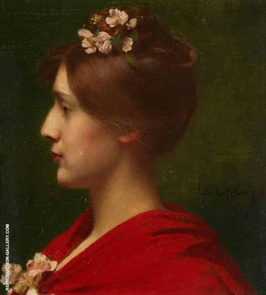 Jeune Femme de Profil aux Fleurs | Oil Painting Reproduction