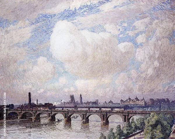 Waterloo Bridge in The Sun 1916 by Emile Claus | Oil Painting Reproduction