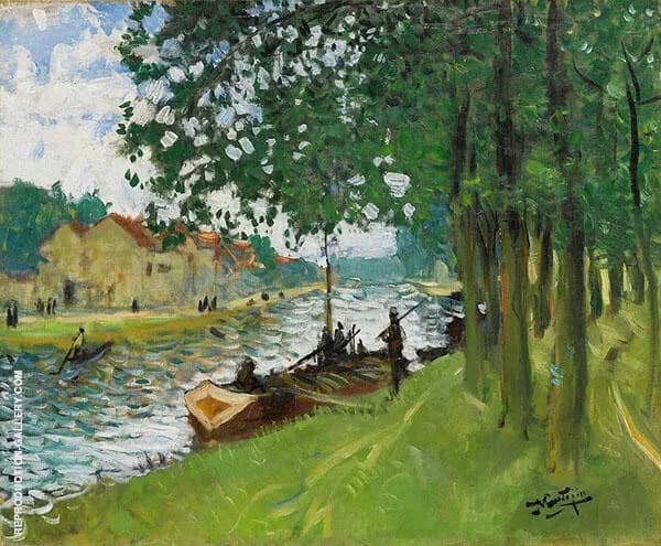 Barges at Saint Mammes | Oil Painting Reproduction