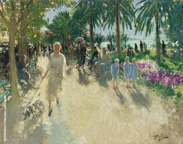 The Croisette Cannes by Pierre Eugene Montezin | Oil Painting Reproduction