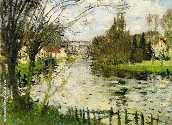 Village at The Bank of The River | Oil Painting Reproduction