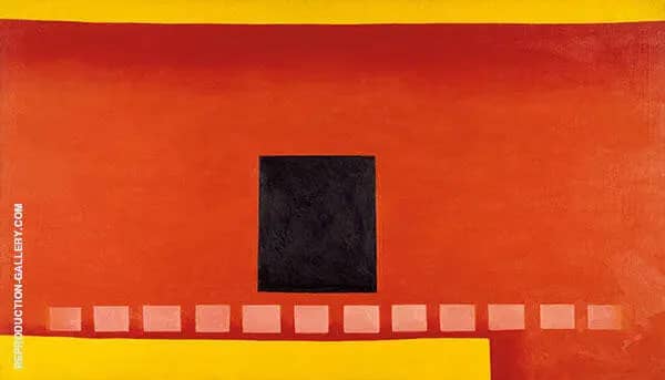 Black Door with Red 1954 by Georgia O'Keeffe | Oil Painting Reproduction
