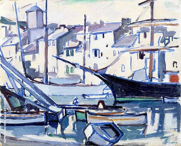 Cassis Harbour by Samuel John Peploe | Oil Painting Reproduction