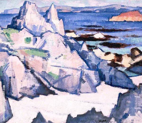 Cathedral Rock Iona 1920 by Samuel John Peploe | Oil Painting Reproduction