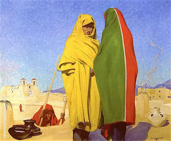 from The Rooftops 1916 by Walter Ufer | Oil Painting Reproduction