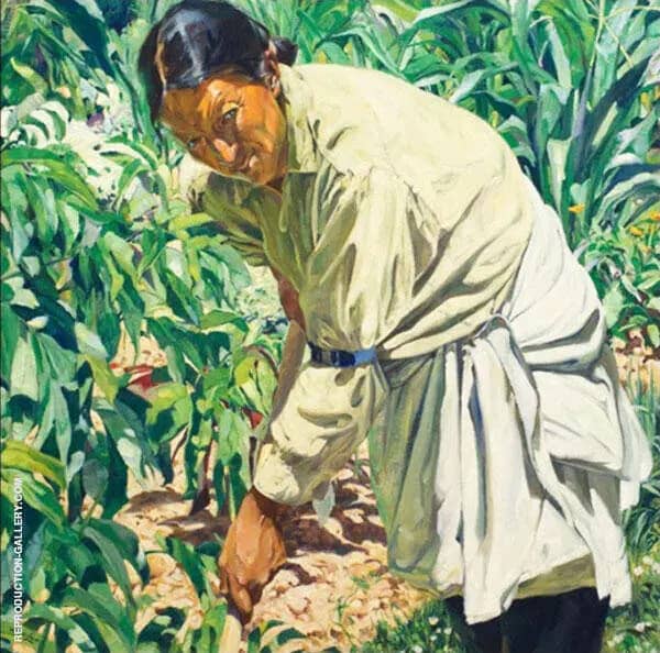 In The Garden by Walter Ufer | Oil Painting Reproduction