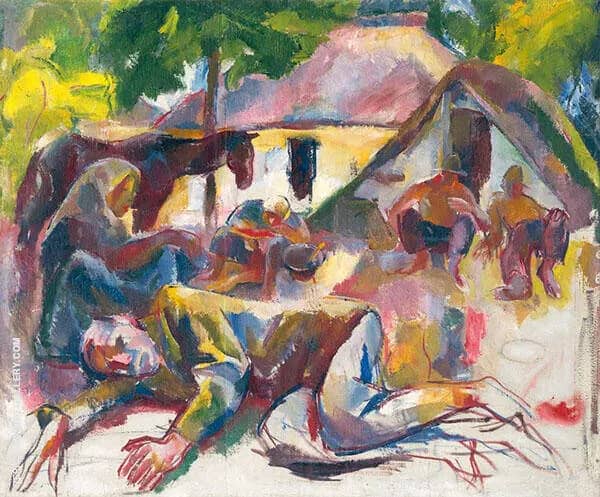 Resting Gypsies by Vilmos aba-Novak | Oil Painting Reproduction