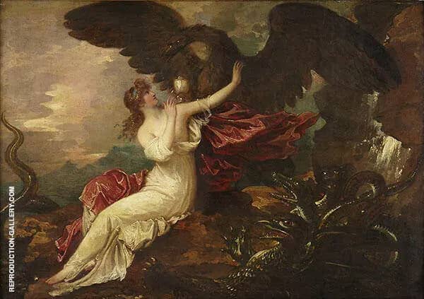 Eagle Bringing Cup to Psyche c1802 | Oil Painting Reproduction