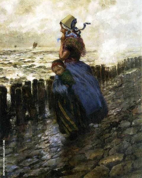 Looking Out to Sea by George Hitchcock | Oil Painting Reproduction