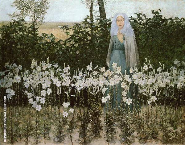 The Annunciation 1930 by George Hitchcock | Oil Painting Reproduction