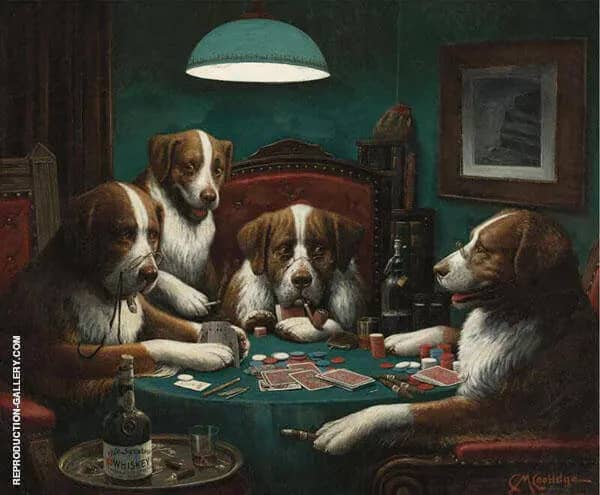 Poker Game 1894 by Cassius Marcellus Coolidge | Oil Painting Reproduction
