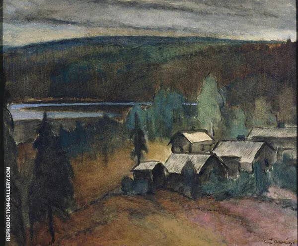 Farm in The Wilderness 1929 by Alvar Cawen | Oil Painting Reproduction