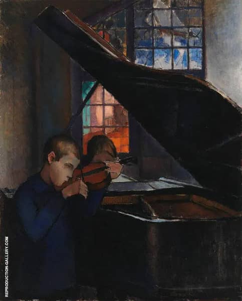 The Grand Piano 1925 by Alvar Cawen | Oil Painting Reproduction