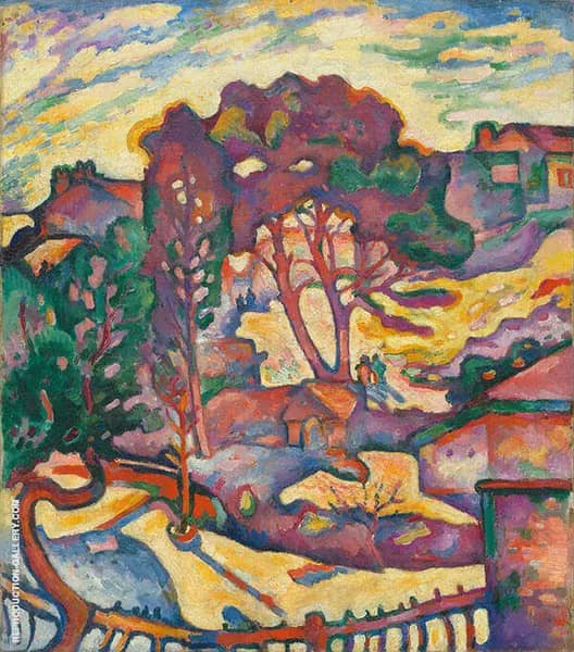 Large Trees L'Estaque c1906 by Georges Braque | Oil Painting Reproduction