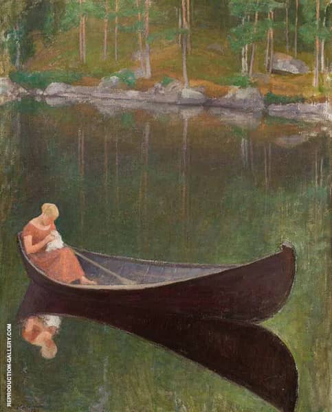 On The Water 1922 by Pekka Halonen | Oil Painting Reproduction