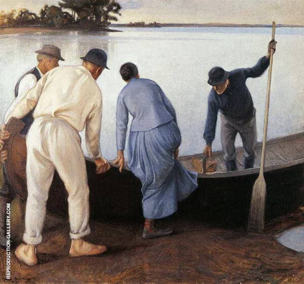 Returning to Work 1907 by Pekka Halonen | Oil Painting Reproduction