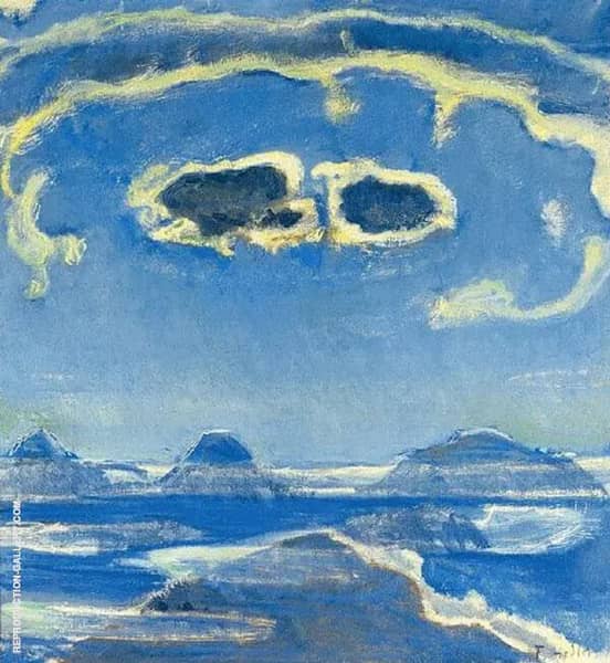 Eiger Monch and Jungfrau in Moonlight 1908 | Oil Painting Reproduction