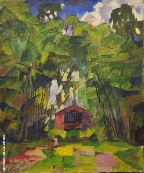Landscape with Red House 1910 | Oil Painting Reproduction