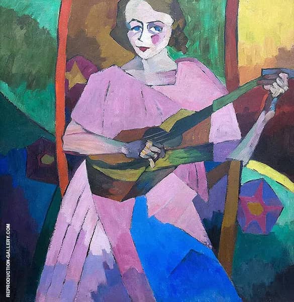 Woman with Guitar 1913 | Oil Painting Reproduction