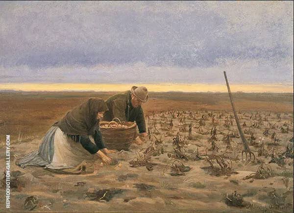 Potato Harvest by Michael Peter Ancher | Oil Painting Reproduction