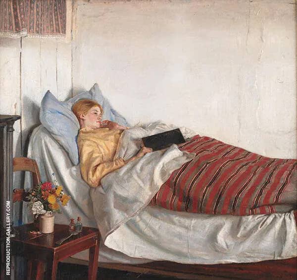The Sick Girl 1882 by Michael Peter Ancher | Oil Painting Reproduction