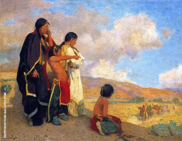 Return of The War Party by E. Irving Couse | Oil Painting Reproduction