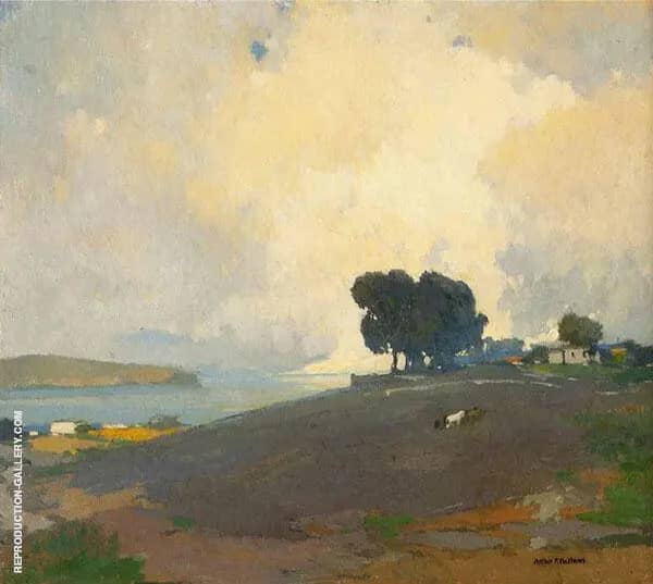 Summertime c1915 by Arthur Frank Mathews | Oil Painting Reproduction