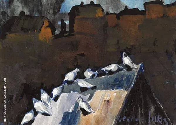 Dove Cote 1925 by George Luks | Oil Painting Reproduction