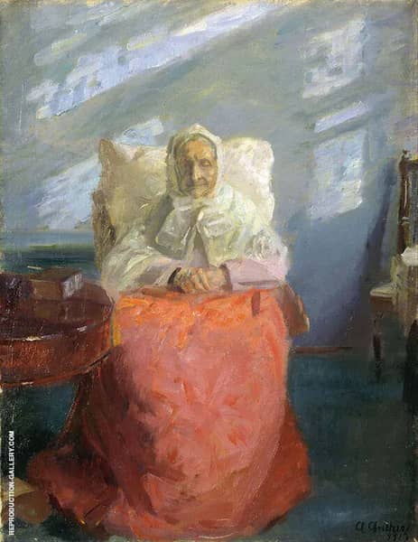 Mrs Ane Brondum in The Blue Room 1913 | Oil Painting Reproduction