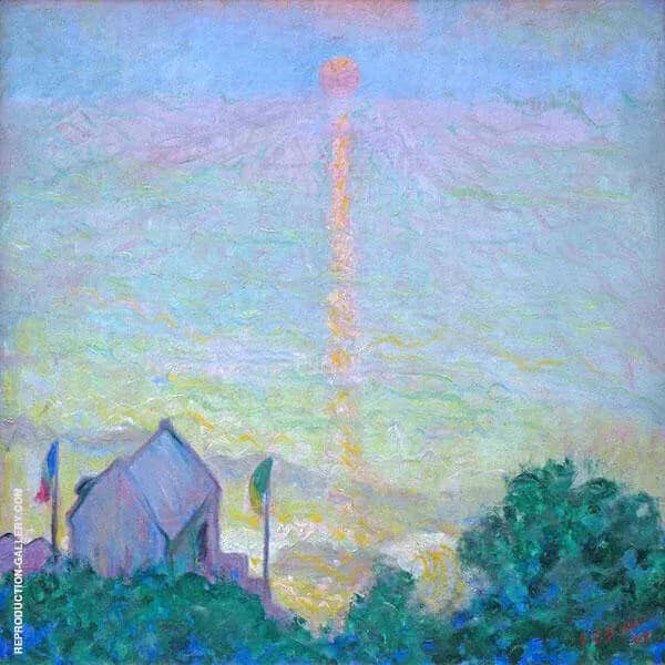 Setting Sun in Veules Les Roses | Oil Painting Reproduction