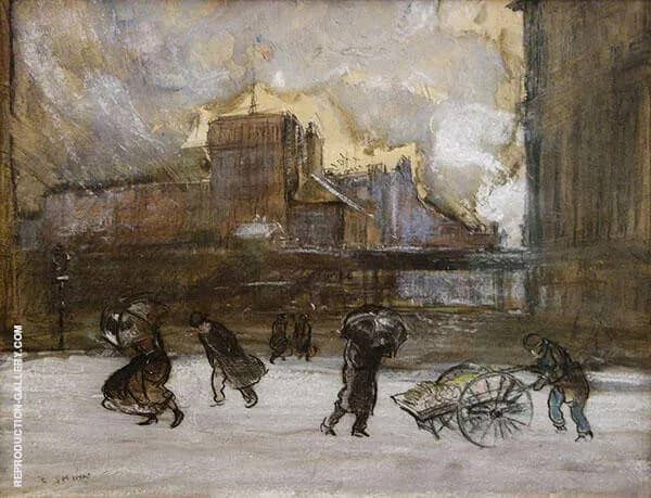 Cooper Union 1903 by Everett Shinn | Oil Painting Reproduction
