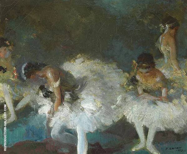Dancers Backstage 1933 by Everett Shinn | Oil Painting Reproduction
