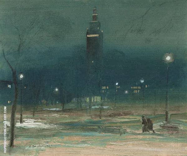Madison Square Tower by Everett Shinn | Oil Painting Reproduction