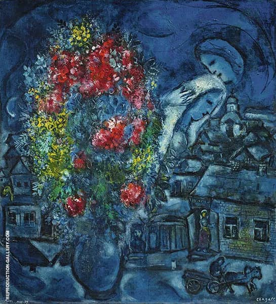 Le Village Bleu by Marc Chagall | Oil Painting Reproduction