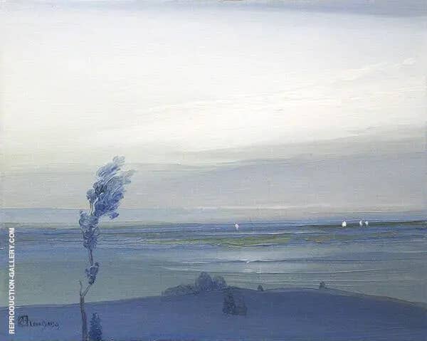 Across The Hudson 1905 by Leon Dabo | Oil Painting Reproduction