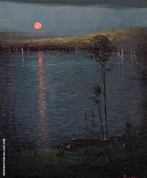 Moon on The Lake 1907 by Leon Dabo | Oil Painting Reproduction
