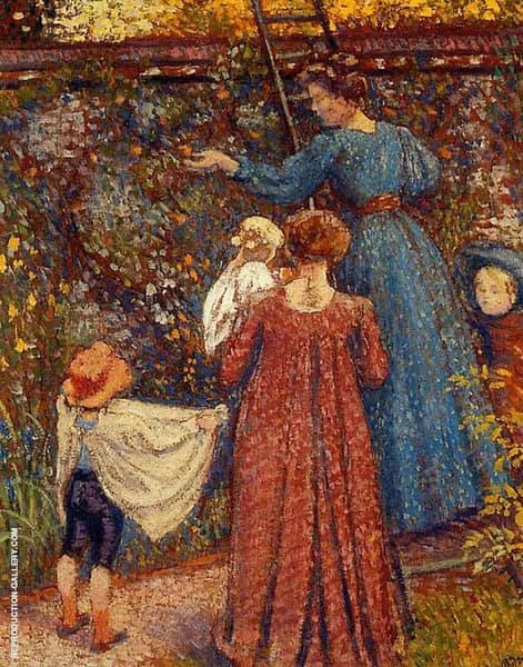 Picking Fruit 1906 by Georges Lemmen | Oil Painting Reproduction