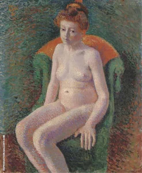 Seated Nude by Georges Lemmen | Oil Painting Reproduction