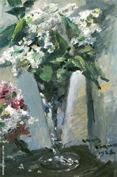 Liliacs In a Glass 1923 by Lovis Corinth | Oil Painting Reproduction