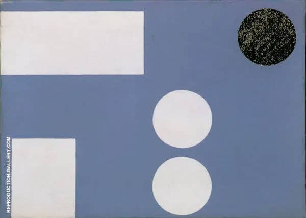 Composition of Three Circles and Two Rectangles 1931 | Oil Painting Reproduction