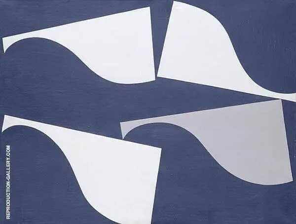 Flattened Forms 1935 by Sophie Taeuber Arp | Oil Painting Reproduction