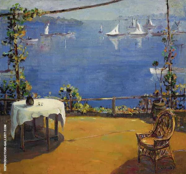 On The Porch by Selden Connor Gile | Oil Painting Reproduction