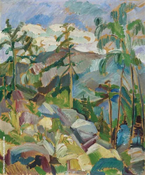 Mountain Landscape by Oskar Moll | Oil Painting Reproduction