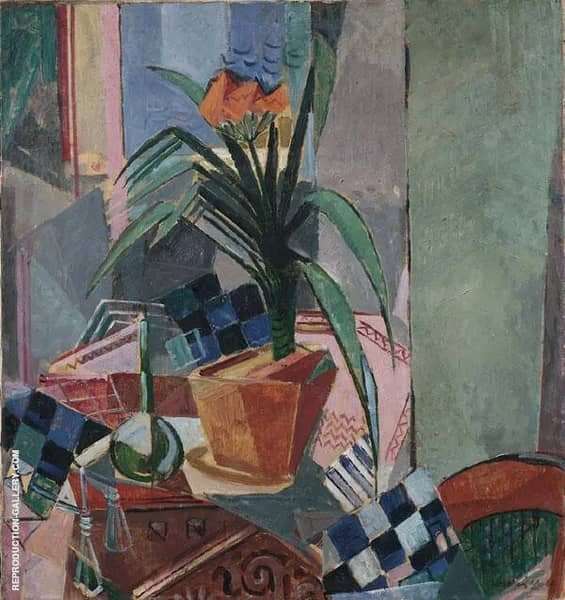 Still Life with Clivia by Oskar Moll | Oil Painting Reproduction