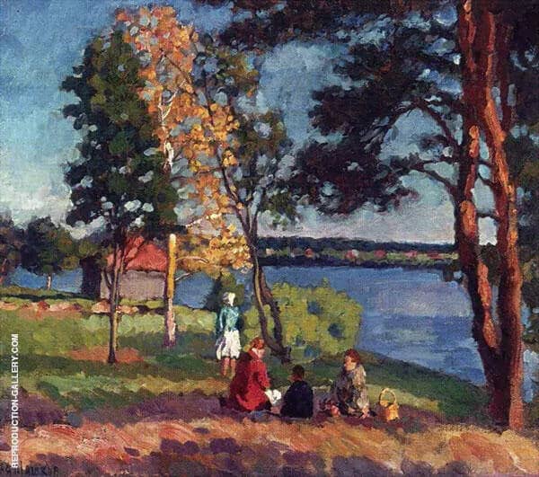 Bank of The Neva Evening by Ilya Mashkov | Oil Painting Reproduction