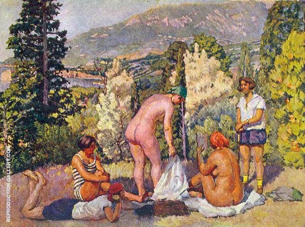 Sunbathing in The Crimea by Ilya Mashkov | Oil Painting Reproduction