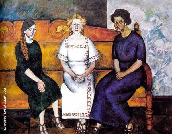 Three Sisters 1911 by Ilya Mashkov | Oil Painting Reproduction