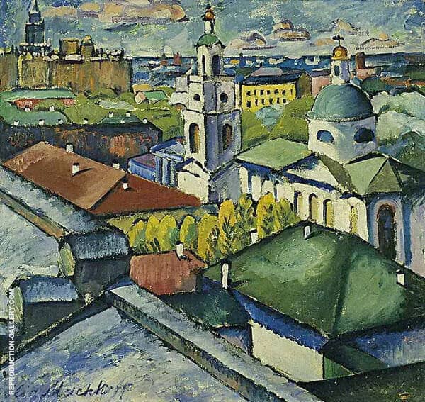 View of Moscow Myasnitsky District 1913 | Oil Painting Reproduction