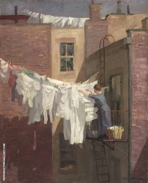 A Woman's Work by John Sloan | Oil Painting Reproduction