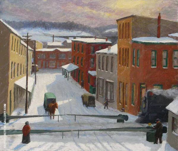 Drifting Snow by John Sloan | Oil Painting Reproduction